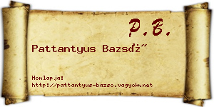Pattantyus Bazsó névjegykártya